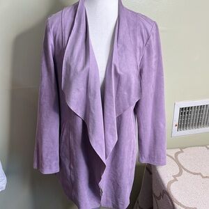 Chico's Lavender Drape Front Jacket